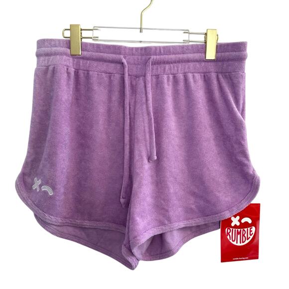 Rumble Year Of Ours White Wink Vacation Short in Violet Size XL Terry Resort New - Picture 1 of 8